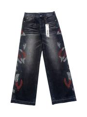 1:1 quality version Three-color Rivet Pleated Straight-leg Jeans 2 colors 28658089