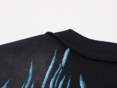 Sinister Flame Rhinestone Print Washed Version Tee 28748595
