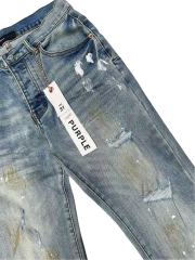 1:1 quality version Vintage Yellowed Splash Ink Ripped Jeans 28761305