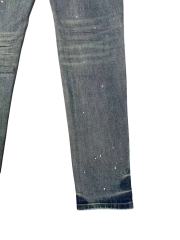 1:1 quality version Vintage Yellowed White Speckles Ripped Jeans 28761303