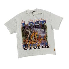LOST UTOPIA BURNING FLAME Rhinestone Tee 28748377