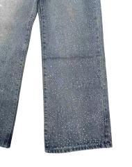 1:1 quality version Front Starry Sky Hot-fix Rhinestone Straight Leg Jeans 28761319