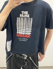 Repeated Logo Letter Print Washed Version Tee 28756309