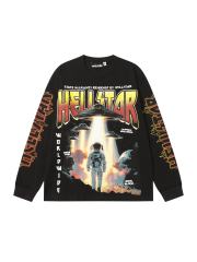 Spacecraft Astronaut Print Long Sleeve T-Shirt 28704412