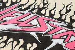 Pink Logo Black Flame Print Long Sleeve T-Shirt 2 colors 28704411