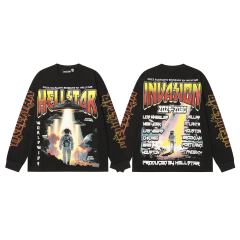 Spacecraft Astronaut Print Long Sleeve T-Shirt 28704412