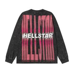Portrait Print Washed Version Long Sleeve T-Shirt 2 colors 28713164