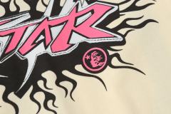 Pink Logo Black Flame Print Long Sleeve T-Shirt 2 colors 28704411