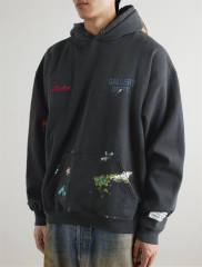 1:1 Quality GD Embroidered Hand-Painted G-Leather Hoodie