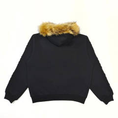 1:1 Top Quality Laser-Embroidered Fur Collar Jacket