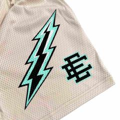 1:1 quality version Color Block Lightning Print Mesh Shorts 3 colors 28893312