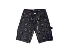 1:1 quality version Leather Five-Pointed Star Patch Denim Shorts 28920228