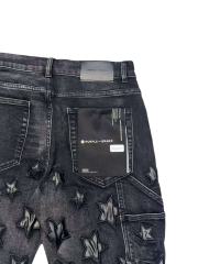 1:1 quality version Leather Five-Pointed Star Patch Denim Shorts 28920228
