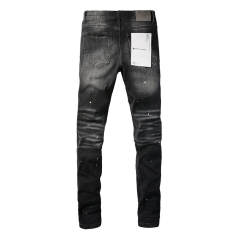#9027 1:1 PURPLE BRΑND Black Jeans
