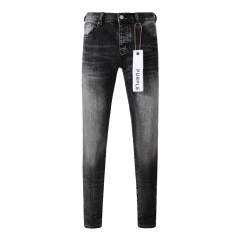 #9019 1:1 PURPLE BRΑND Black Clean Fits Denim Jeans