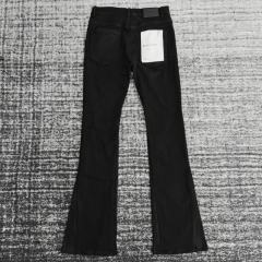 1:1 Quality Purple Brand Mens Distressed Black Flare Black Bootcut Jeans