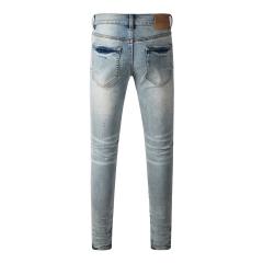 1:1 PURPLE BRΑND Rhinestone Cut Gray Skinny Fits Jeans