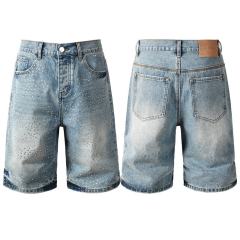 1:1 Quality PURPLE BRΑND Rhinestone Denim Shorts