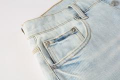 1:1 Quality PURPLE BRΑND Red Bandana Denim Shorts