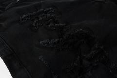 1:1 Quality PURPLE BRΑND Fringe Black Shorts