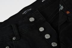 1:1 Quality PURPLE BRΑND Fringe Black Shorts