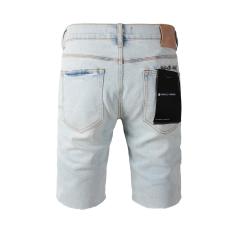 1:1 Quality PURPLE BRΑND Red Bandana Denim Shorts