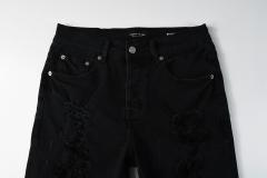 1:1 Quality PURPLE BRΑND Fringe Black Shorts