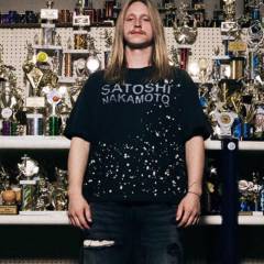 SATOSHI NAKAMOTO Splatter Ink Tee