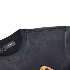 Eagle Flame Double-Pair Logo Print Washed Version tee 28750098