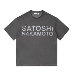 SATOSHI NAKAMOTO Wash Basic Tee 4 Colors