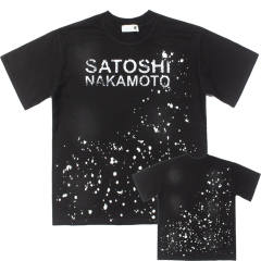 SATOSHI NAKAMOTO Splatter Ink Tee