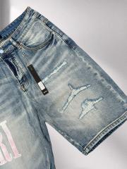 1:1 quality version Pink Embroidered Denim Shorts
