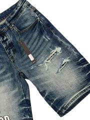 1:1 quality version Hollywood 3D Letter Embroidered Denim Shorts 28972417