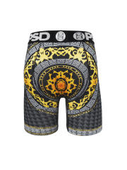 Golden Pattern Snow Leopard Print Boxer Briefs 28629057