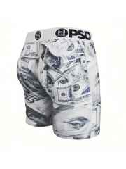 Grey and White Portrait Style Print Boxer Briefs 28628346
