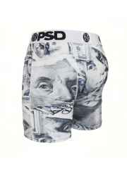 Grey and White Portrait Style Print Boxer Briefs 28628346