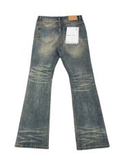 1:1 quality version Yellow Mud Wash Rhinestone Script Slightly Flared Jeans 28972586