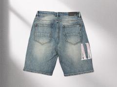 1:1 quality version Pink Embroidered Denim Shorts