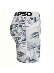 Grey and White Portrait Style Print Boxer Briefs 28628346