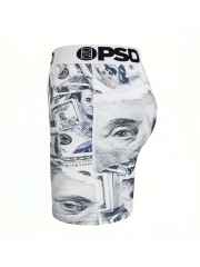 Grey and White Portrait Style Print Boxer Briefs 28628346