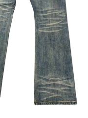 1:1 quality version Yellow Mud Wash Rhinestone Script Slightly Flared Jeans 28972586