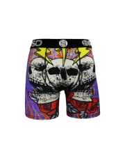 Screaming Skull Rose Print Boxer Briefs 28712039