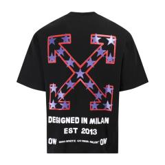 1:1 Top Quality OW SS19 Tee T-Shirt Black White