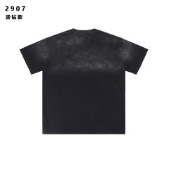 Rhinestone Letter Portrait Print Washed Version Tee 28756727