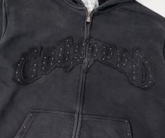 Beaded Embroidered Letter Hoodie & Pants Set 2 colors 28693925