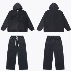 Beaded Embroidered Letter Hoodie & Pants Set 2 colors 28693925