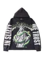 Statue of Liberty Snake Print Washed Version Hoodie 2 colors 28576292