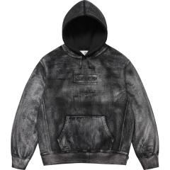SUPREM* x MAISON MARGIELA BOX LOGO HOODIE BLACK