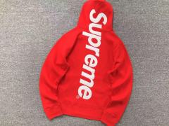 SUPREM* SATIN APPLIQUÉ APPLIQUE HOODED SWEATSHIRT HOODIE