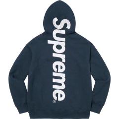 SUPREM* SATIN APPLIQUÉ APPLIQUE HOODED SWEATSHIRT HOODIE